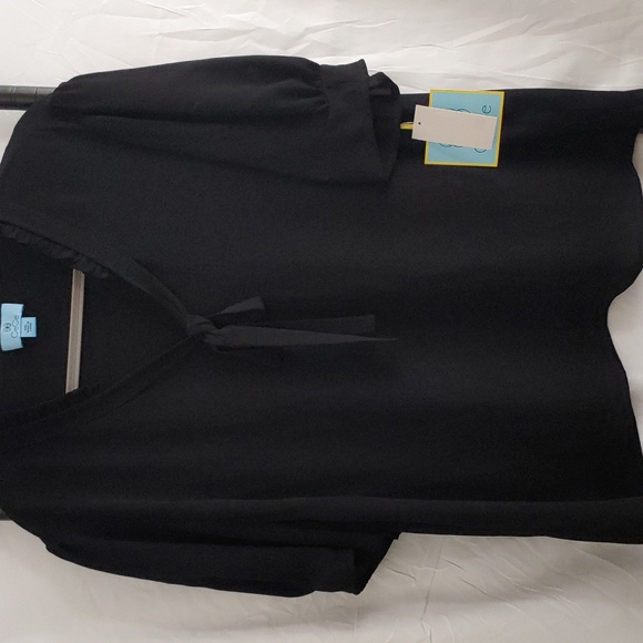 CeCe Tops - Cece size XXL Black Blouse NWT